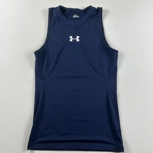 Under Armour UA‎ HeatGear Tank Top Shirt Sleeveless Mens Medium Blue Active Gym
